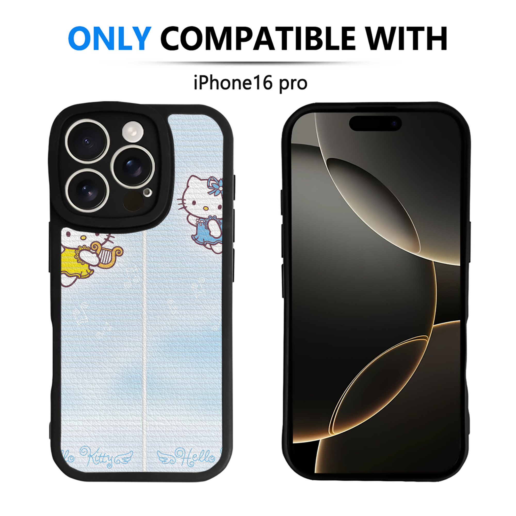 （画像用） Hello Kitty ハローキティ 【iPhone 16シリーズ対応】シリコンスマホケース（レザー調） 材質：シリコン